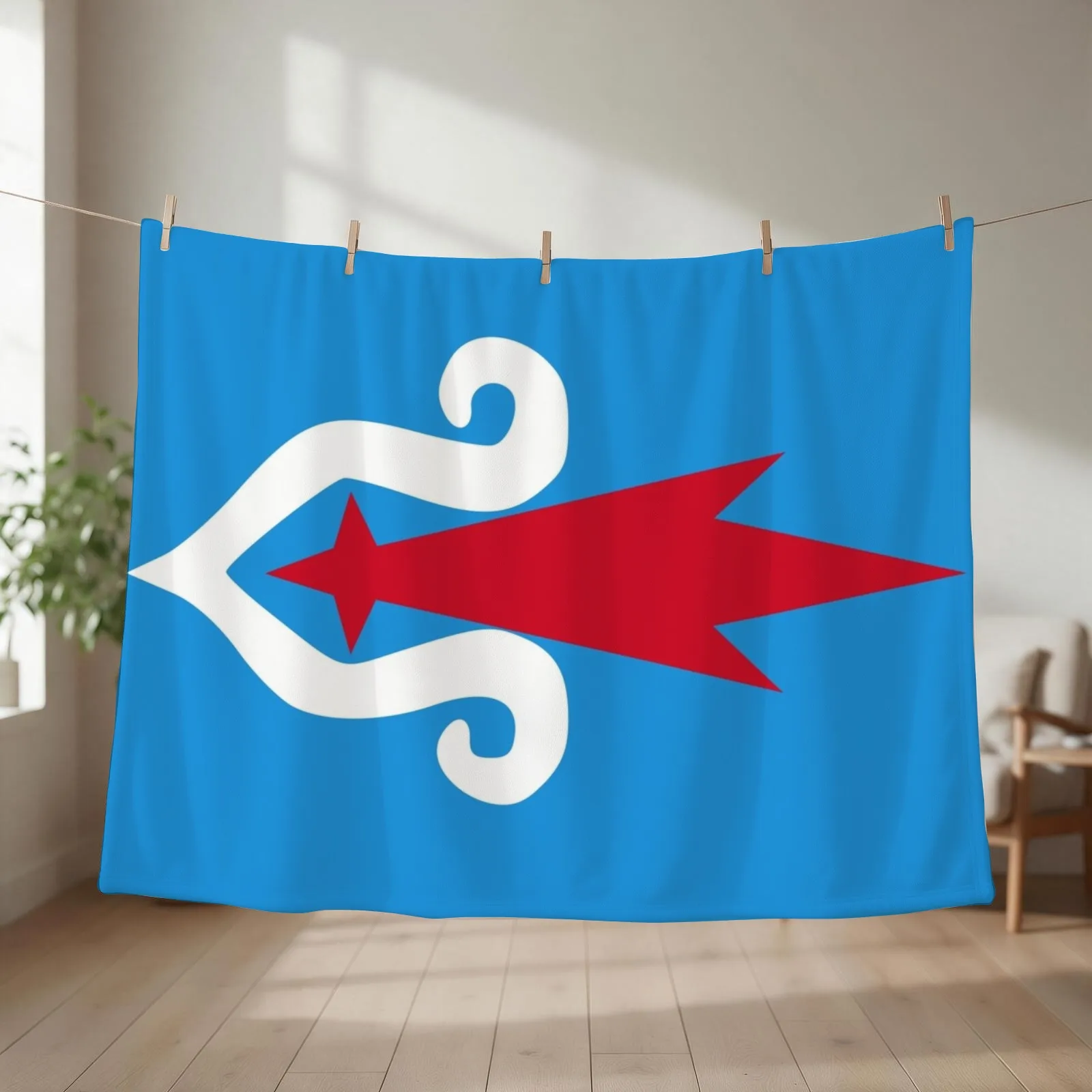Ainu Flag Throw Blanket couch cozy soft plush fuzzy picnic outdoor blanket