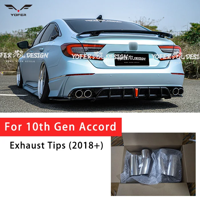 

Exhaust System Factory Wholesale Car Exhaust Stainless Steel Tailpipes Dual Exhaust Muffler Tips Pipes for honda Accord