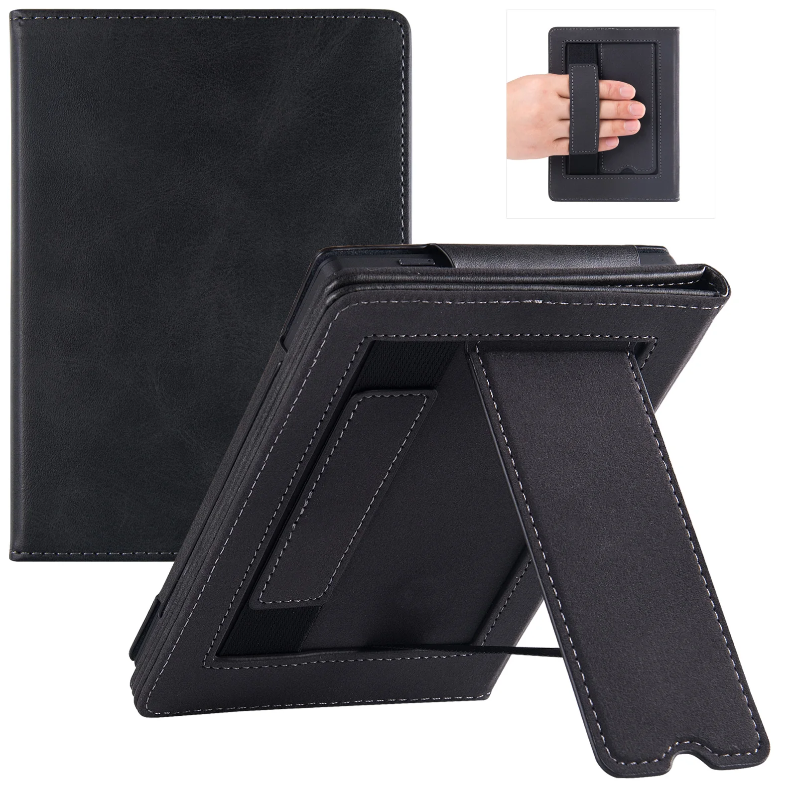 

Case for Boox Poke6/6S & Boox Poke5/5S | with Auto Sleep/Wake | Built-in Hand Straps & Foldable Stand | PU Leather Smart Cover