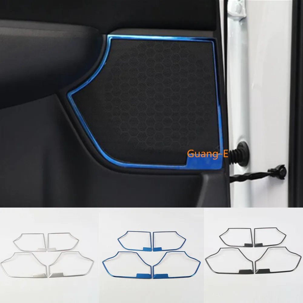 

For Honda CRV CR-V 2017 2018 2019 2020 2021 2022 Car Stick Stainless Steel Inside Door Audio Speak Sound Cover Ring Trim Frame