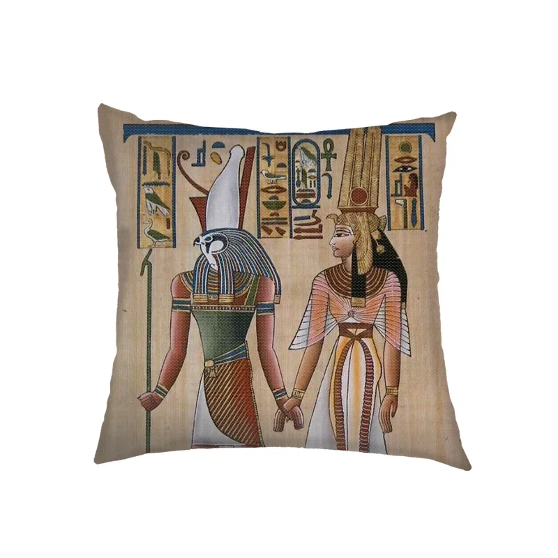 Ancient Egyptian Art Cushion Covers Egypt Pharaoh Anubis Pillowcase Eye of Horus Eye of Horus Sofa Pillow Covers for Living Room