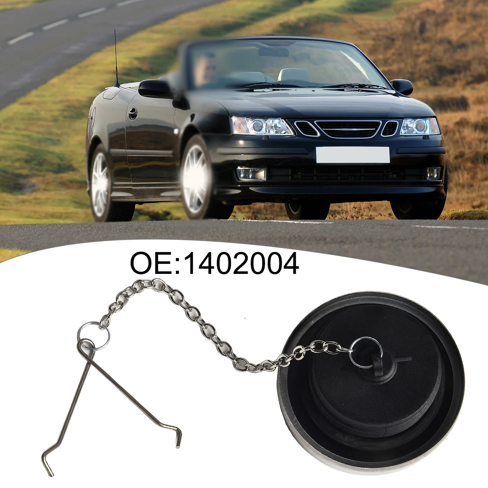 Cap With Keys Fuel Tank Cap ABS Plastic Construction Chain Attachment Includes Two Keys Long-lasting Use Refueling Convenience