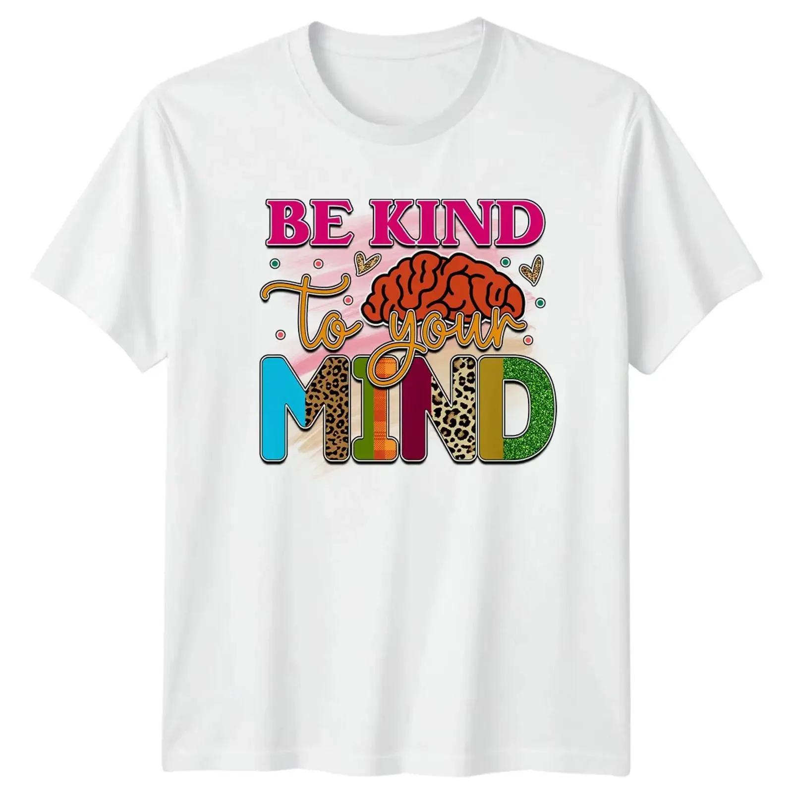 Be Kind To Your Mind T Shirt Mental Health Awareness vintage Washed Unisex Casual streetwear graphic Breathable Soft Slightly