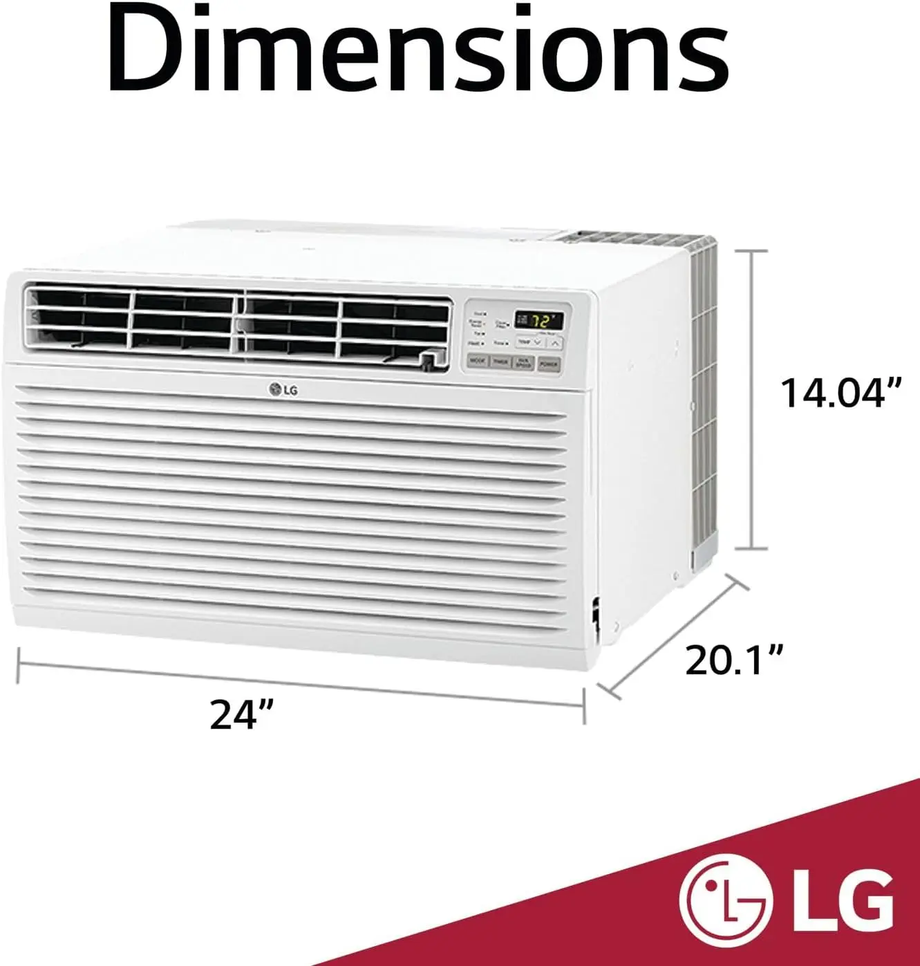 Climatiseur 7,800 BTU à travers le mur, 115V, unité murale AC pour pièces jusqu'à 330 Sq. Fédération., Parfait pour la chambre ou le bureau,