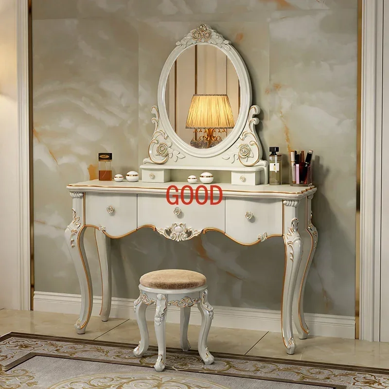 Organizer Tray Dressing Table Box Drawer Nordic Girl Dressing Table Woman Free Mirrors Bedroom Tocador Maquillaje Furniture