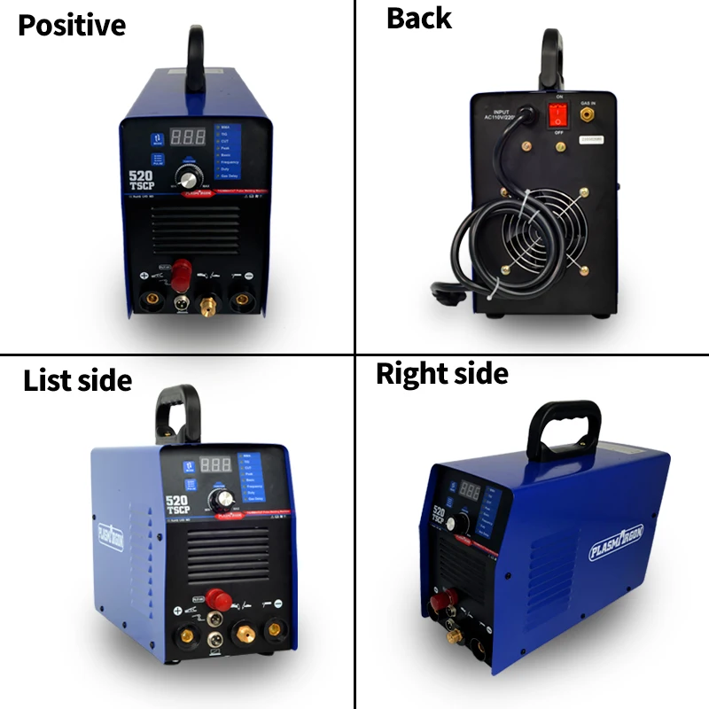 520TSCP non-touch lodivod oblouk plazma řezačka tiga svářeč a tyčinka svářeč 4 v 1 comba sváření stroj, 3/4 palec čistý krájet, modrá