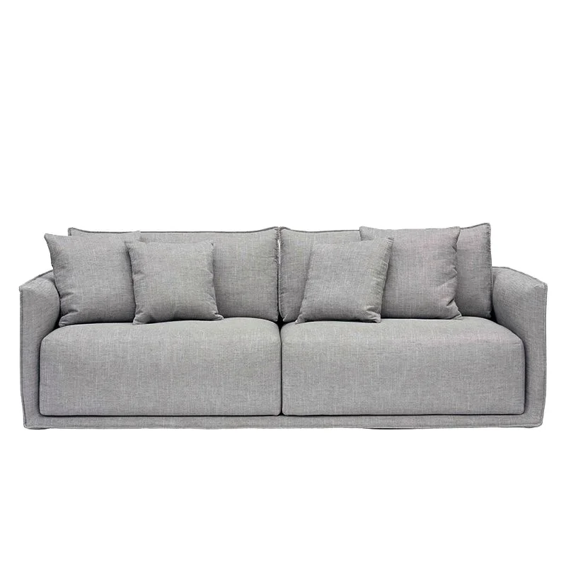 modern urban style cheap living room sofas 2 seater beige goose down fabric sofa for living room