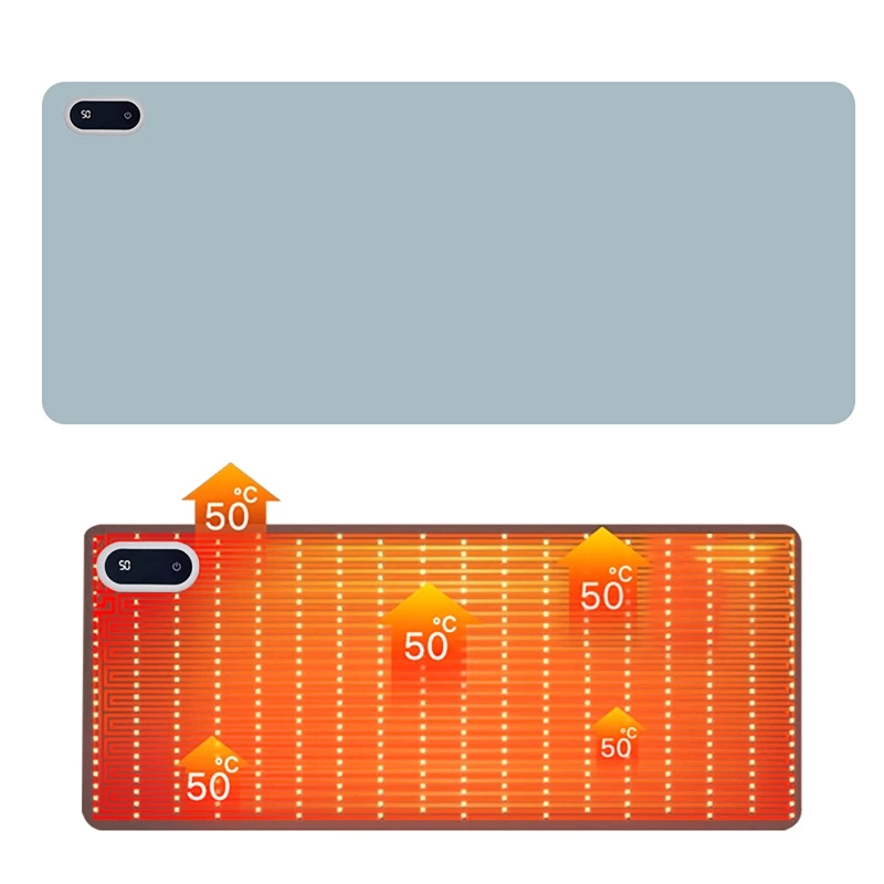 Warm Desk Pad Desk Mousepad Hand Warmer Touch Control 5 Grade Hand Heating Pad Desk Fast Heating For Computer Keyboard Winter