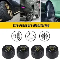 4Pcs Tire Pressure Monitoring System Bluetooth TPMS External Sensors Real-time Pressure And Temperature Sensor Tire Sensor