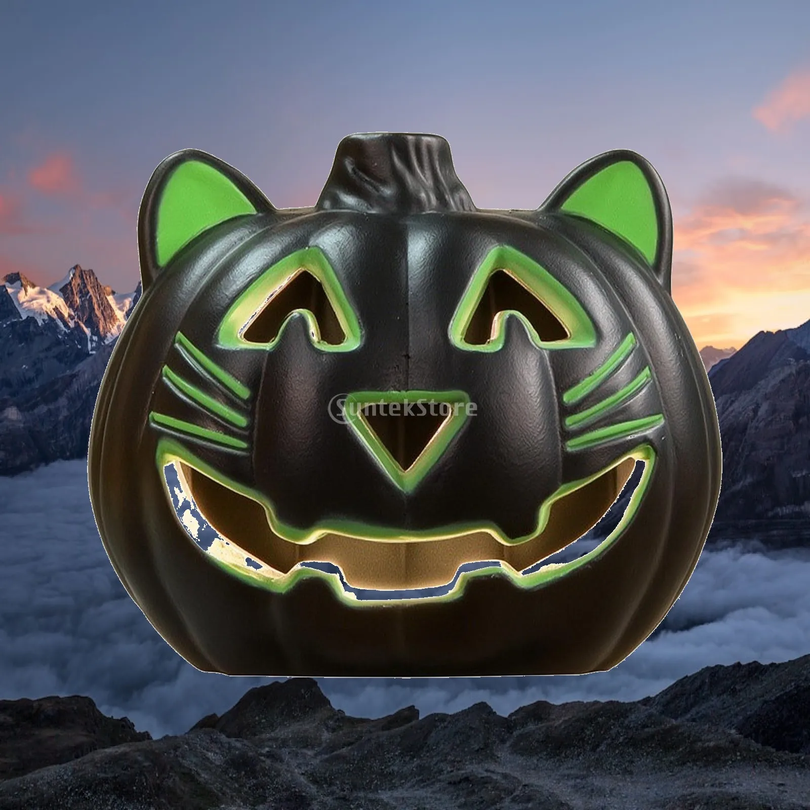 Halloween Pumpkin Lantern Indoor Jack-O'-Lantern Pumpkin Light Halloween Light Compact Decorations Portable for Tabletop
