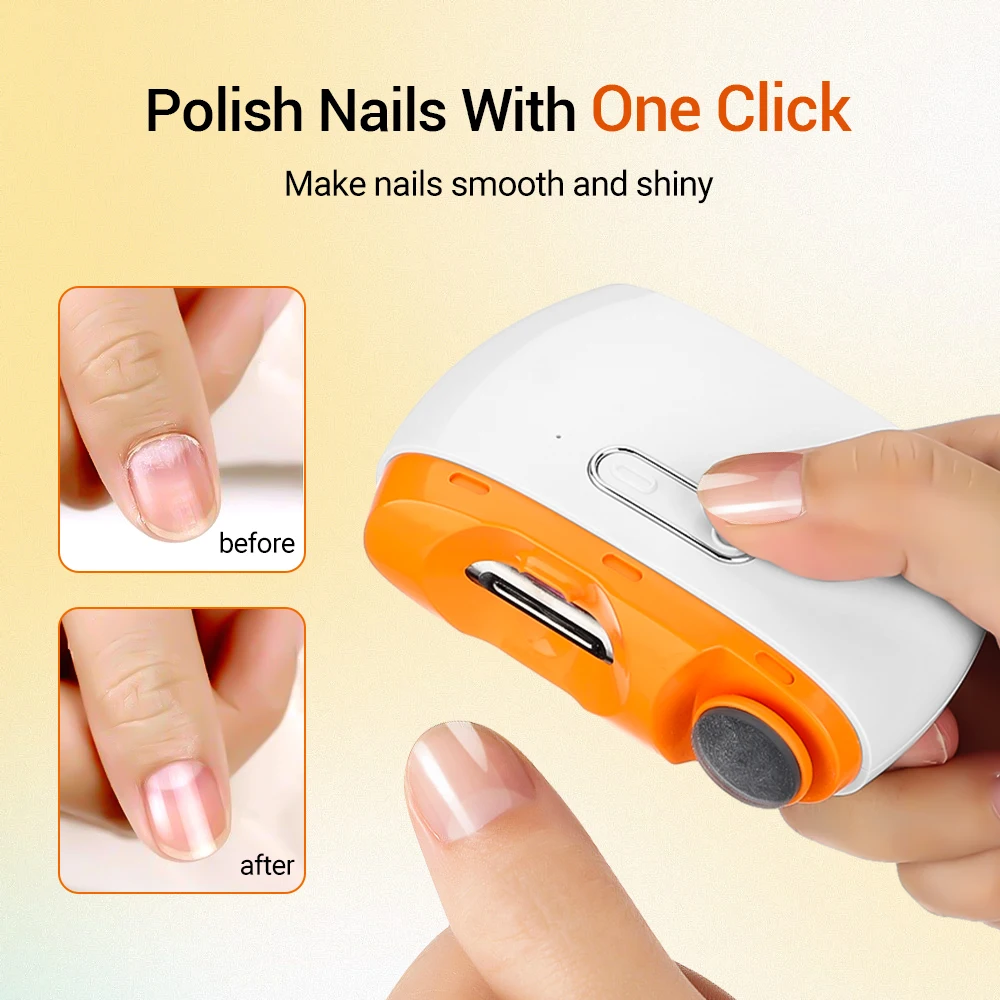 

USB Automatic Electric Nail Clipper Baby Adult Nail Trimmer Grinder Cutter Polisher Clippers Professional Manicure Pedicure Tool