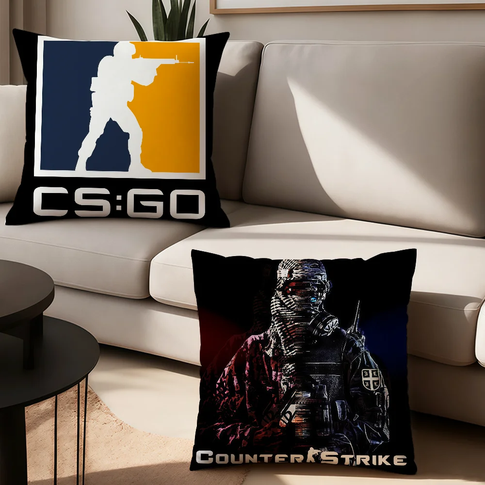 Game C-CSGO 2 cushion cover Anti-dustmite Sofa Cushion Decorative Office Cover Lounge Area Indoor & Outdoor Use