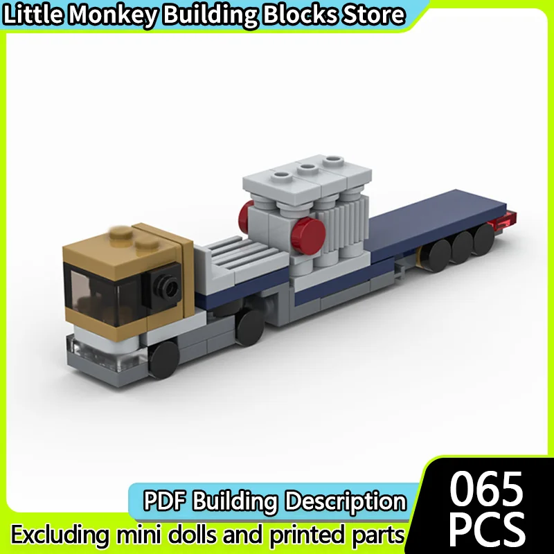 

City Car Model MOC Building Bricks Micro Heavy Duty Truck Modular Technology Children Holiday Gifts Assemble Toys Suit