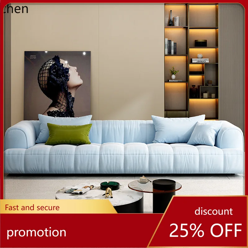 

ZML Sofa Technology Velvet Fabric Living Room Modern Simple Straight Row Tofu Block Furniture Supplies