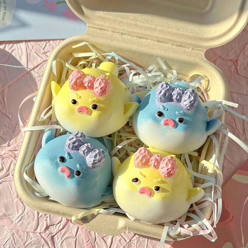 Squeeze Toy Mango Color Changing Mochi Slow Rebound Stress Relief Decompression Fruit Kids Gift