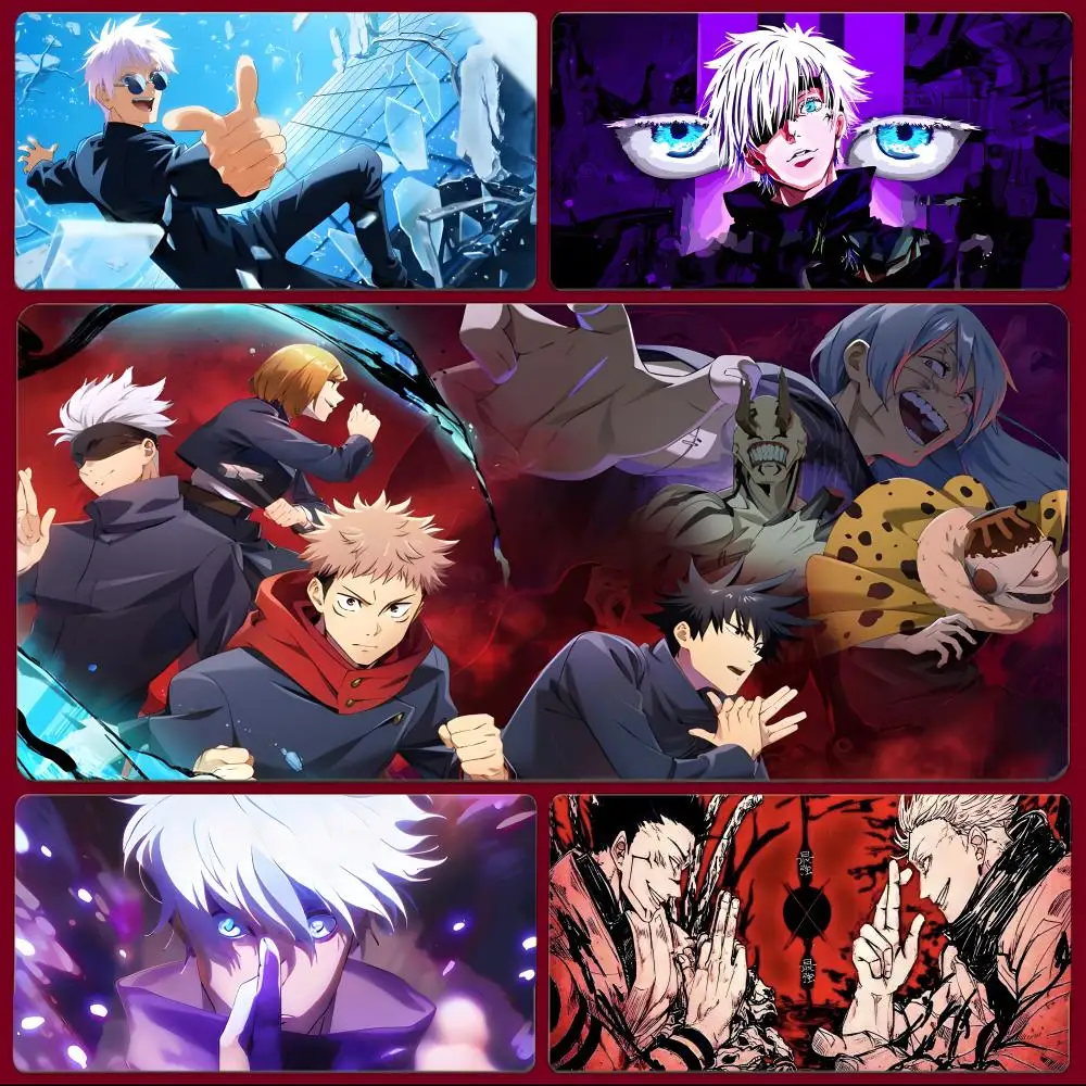 Cool Handsome Gojo Satoru J-Jujutsu Kaisen Mouse Pad Large Gaming Mousepad with Stitched Edges Thickened Desk Mat PC