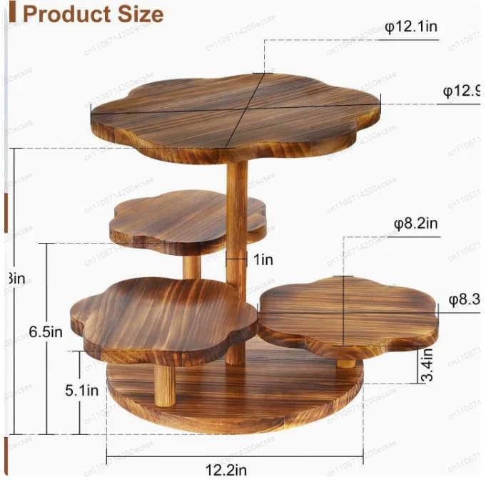 Wooden Cake Rack – Party Double-Layer Dessert Display Stand, Hotel Tray & Multi-Layer Cup Storage Rack