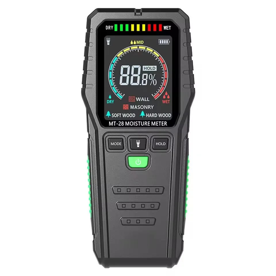 Color Screen Inductive Wood Moisture Meter Furniture Moisture Content Moisture Meter Nondestructive Tester Wall Tile Hygrometer