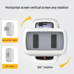 샤워 전화 거치대 방수 벽걸이 케이스, 욕실 360 ° 회전 김서림 방지 터치 스크린 브래킷 케이스, 모든 전화용