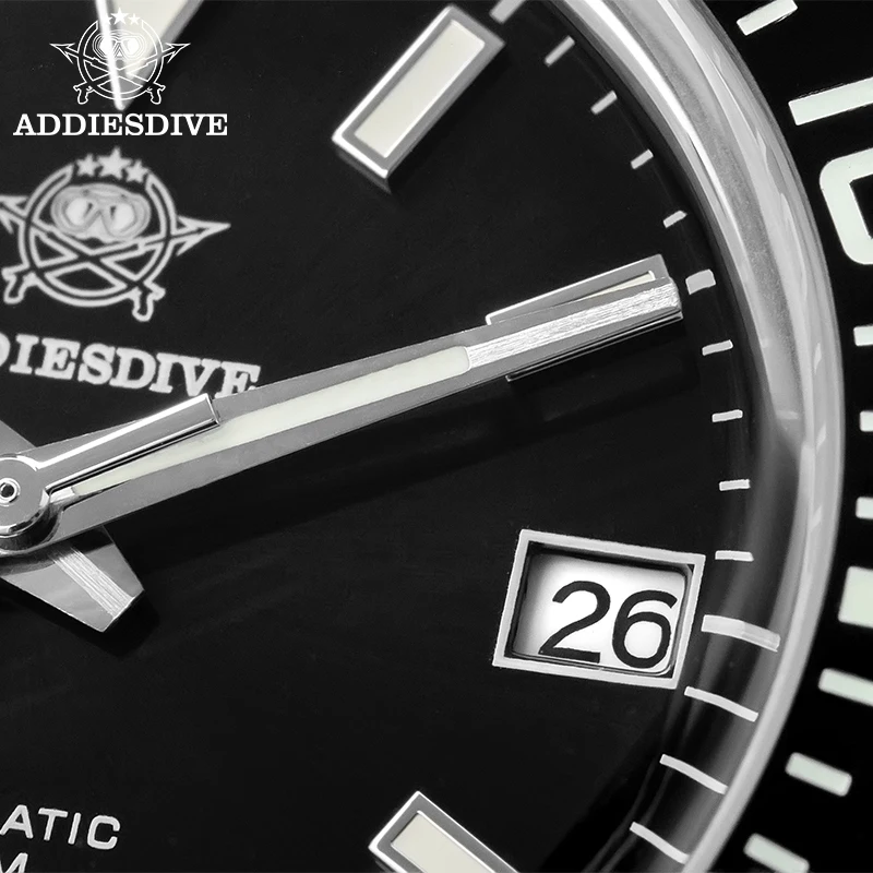 Reloj Automático ADDIESDIVE de alta calidad para hombre, bisel de cerámica de zafiro de 39mm, reloj de buceo de 20bar, reloj mecánico luminoso NH35 de lujo