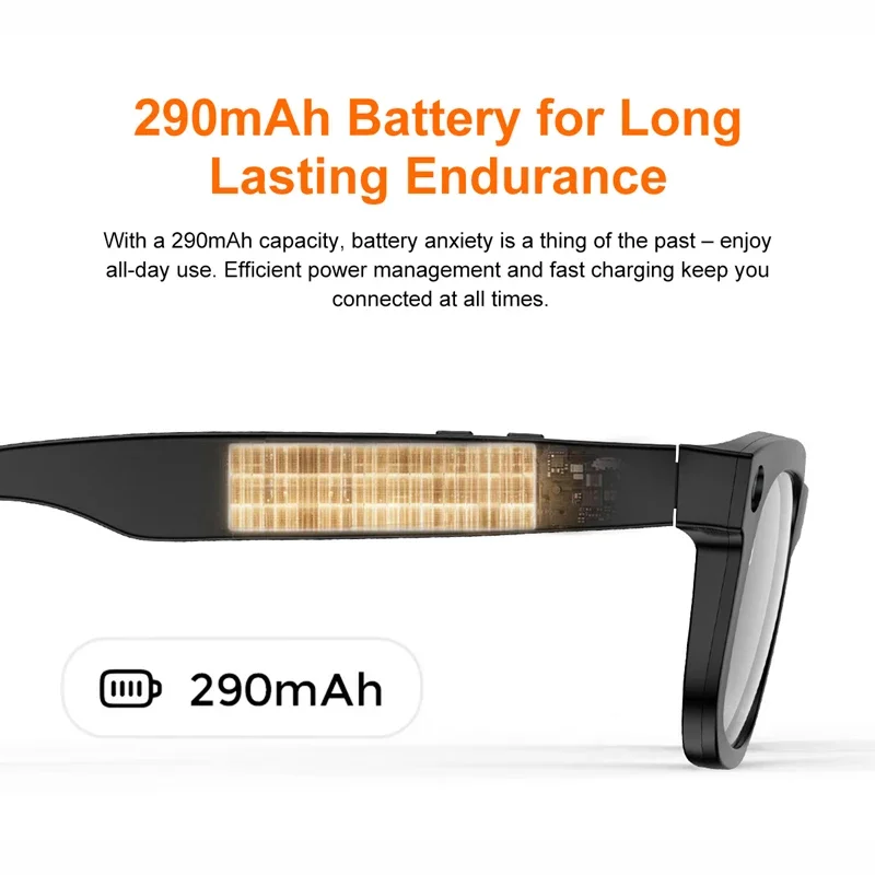 Lenovo ThinkPlus Smart AI Glasses 800W HD Shooting Camera Photo Video Voice Call Translation Bluetooth Listen Music Glasses view 5