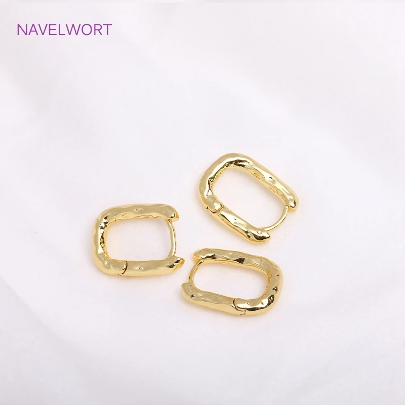 Trendy Gold Color Brass Hoop Earring Fashion Jewelry For Women,Vintage Round Huggies Earrings Premium Luxury Accessories