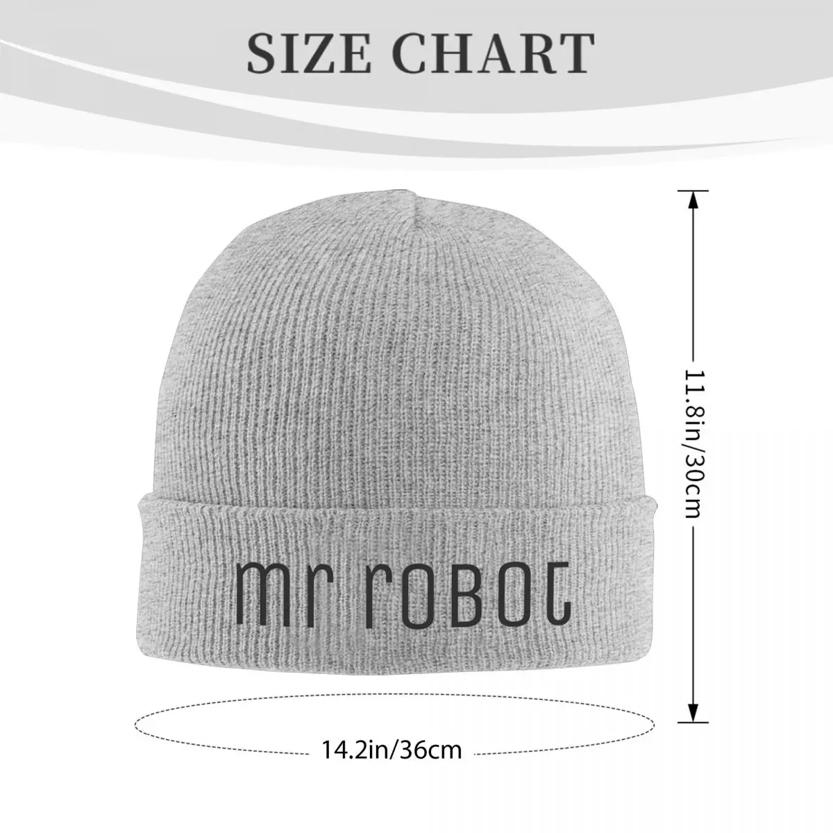Mr Robot Text Warm Knitted Cap Winter Knit Bonnet Hat Skullies Beanies Hip Hop Caps for Unisex