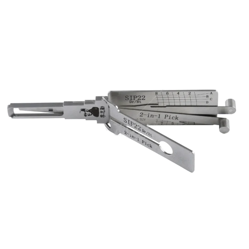 Lishi 2-in-1 Pick Tool Door Opening Stainless Steel for OLIVER Car Fitment HU66 HU100 HON66 HU100R HU92 HY22 TOY2 TOY48 HU101