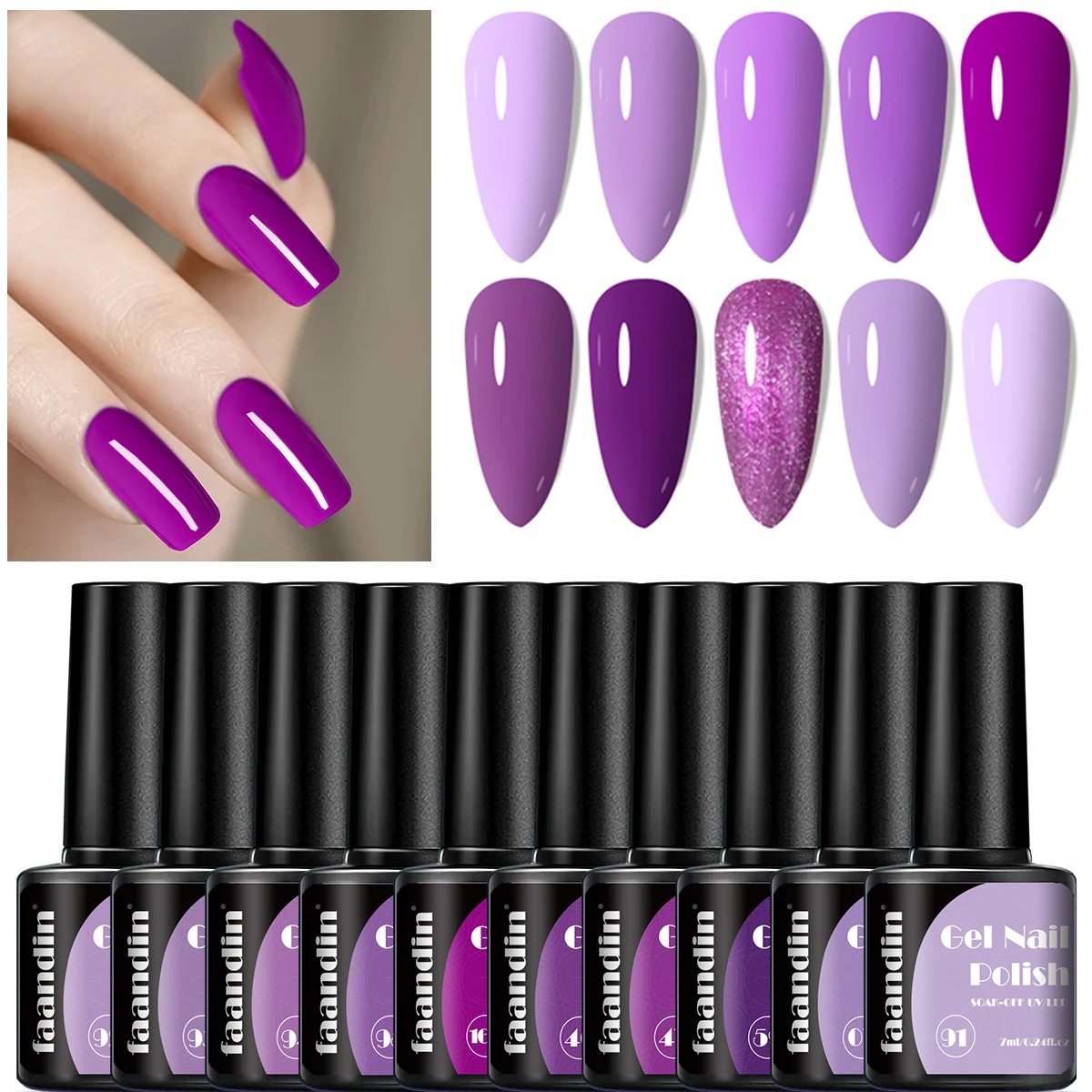 10 قطع/مجموعة فانين 0. 24oz*10 زجاجات، مجموعة طلاء أظافر جل بيرليسسينت بلون خالص، ألوان غنية، سلسلة أرجوانية مختارة، سلسلة حمراء، مجموعة جل طلاء أظافر مبهر، جل طلاء أظافر عالي الجودة، جل طلاء أظافر سهل التلاشي، جل طلاء أظافر بالجملة #1