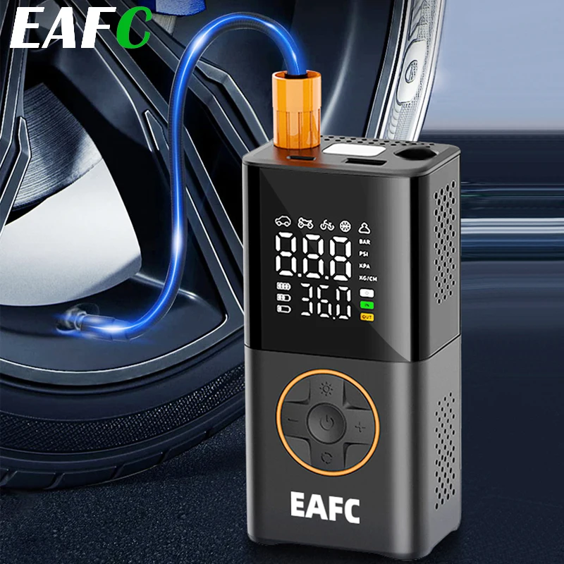

EAFC 150PSI Cordless Car Air Pump Digital Tire Inflator 4000mAh Air Compressor Pump for Auto Car Motorcycle Bicycle Inflatable