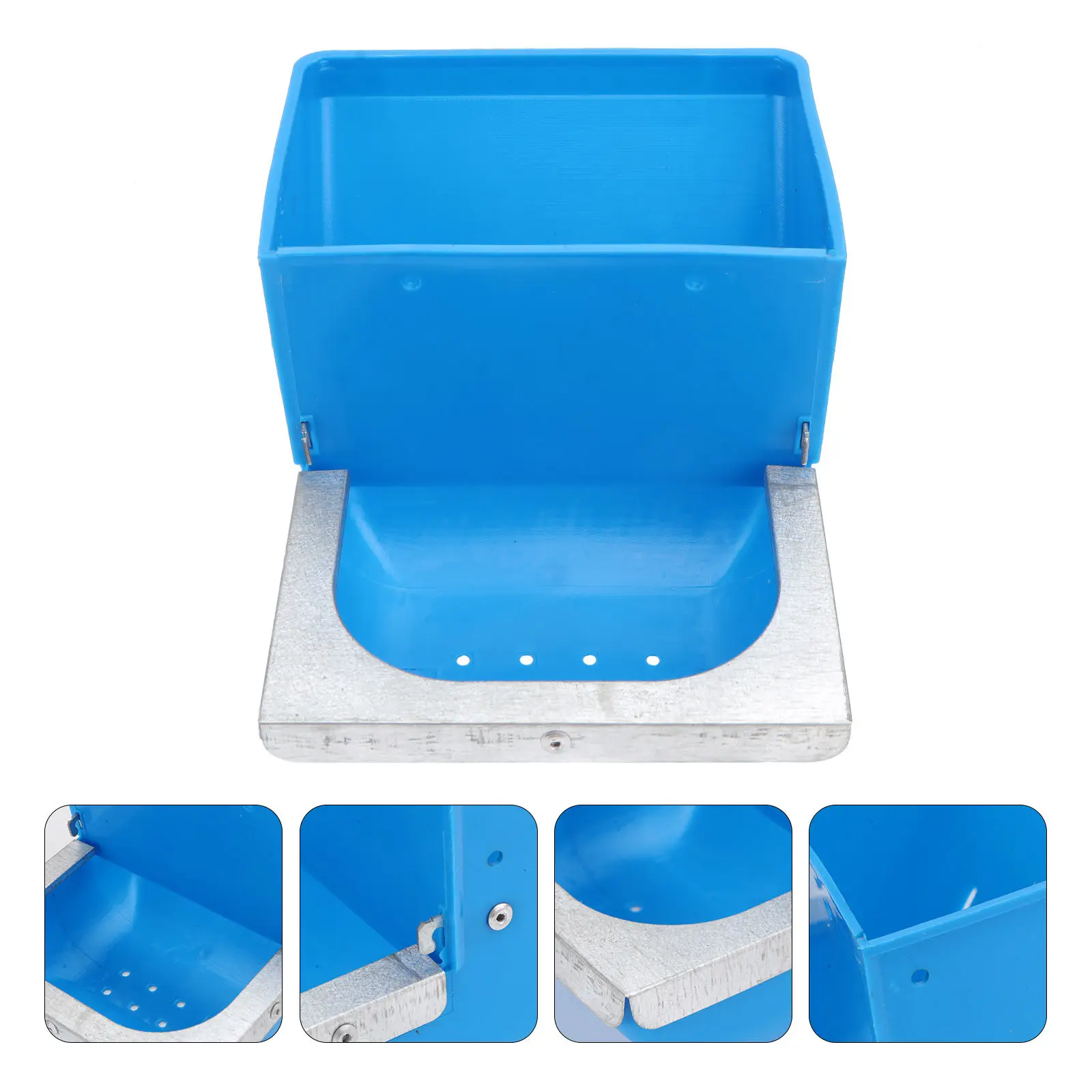 3pcs Chicken Large Capacity Poultry Feed Bucket Durable Plastic Metal Edges For Rabbits Ducks Quail Farm Use Fodder Feeder