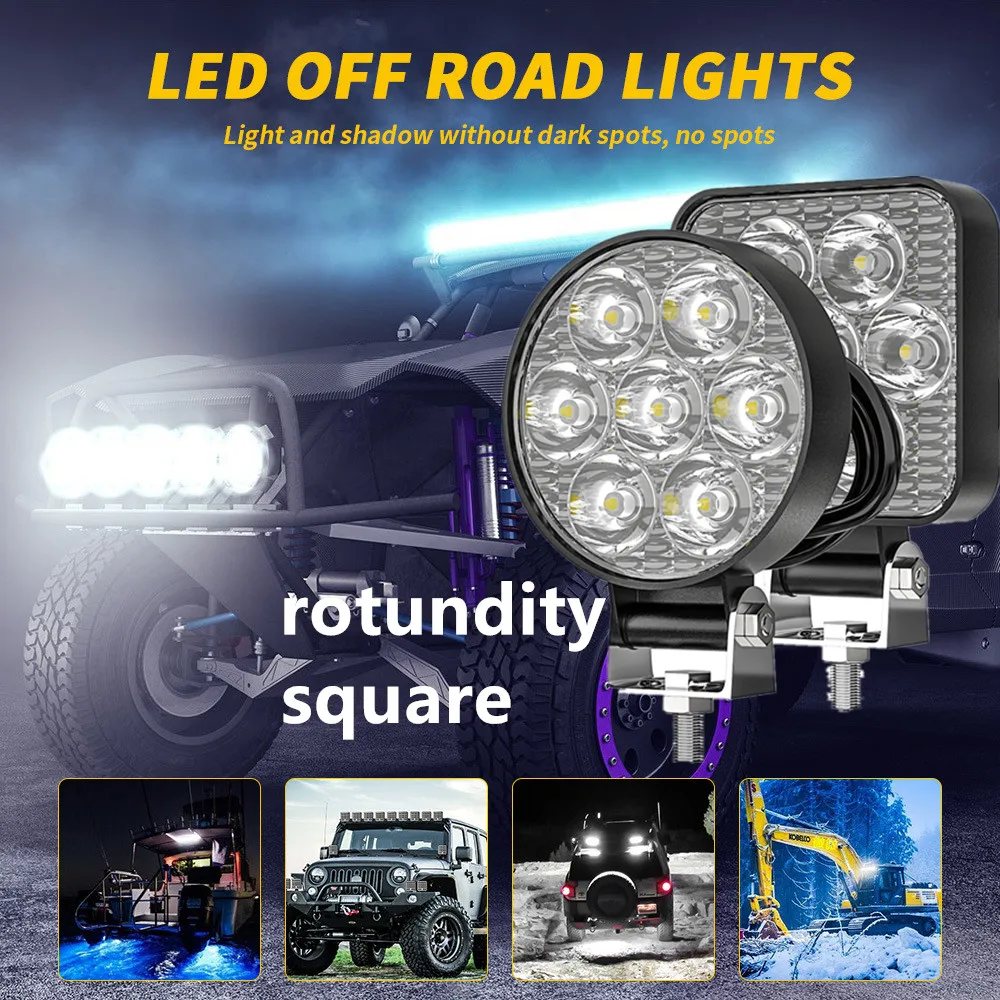 

Universal Car Work Light Mini 12-24V LED Offroad Truck Driving Lamp Motorcycle Jeep Spotlight 6500K Outdoors Spot Light
