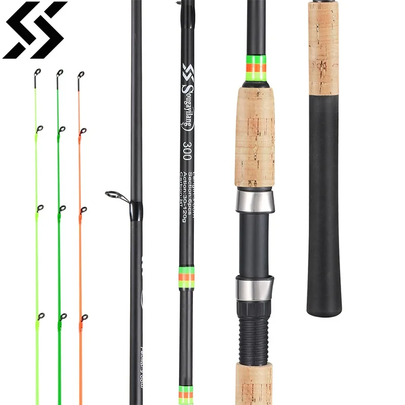 

Фидерное удилище Sougayilang, 3 м, пробковая ручка, спиннинг из углеродного волокна, класс L M H, для путешествий, удилище для ловли карпа