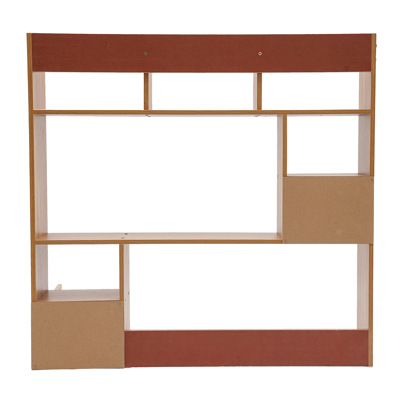 Plywood Board Desktop Bookshelf, 9 Compartments Home Office Desk Organizer, Tabletop Storage Rack for Study Rooms, Bedrooms