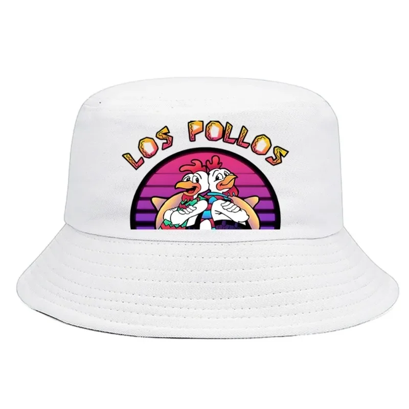 Los Pollos Hermanos Retrowave Bucket Hat Cool Summer Foldable Bucket Hat Man Women Unisex Outdoor Sunscreen Fishing Hunting Cap