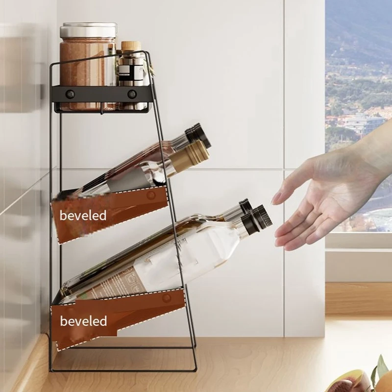 Spice Rack Storage Rack Multi-Layer Condiment Spice Rack Kitchen Storage Design