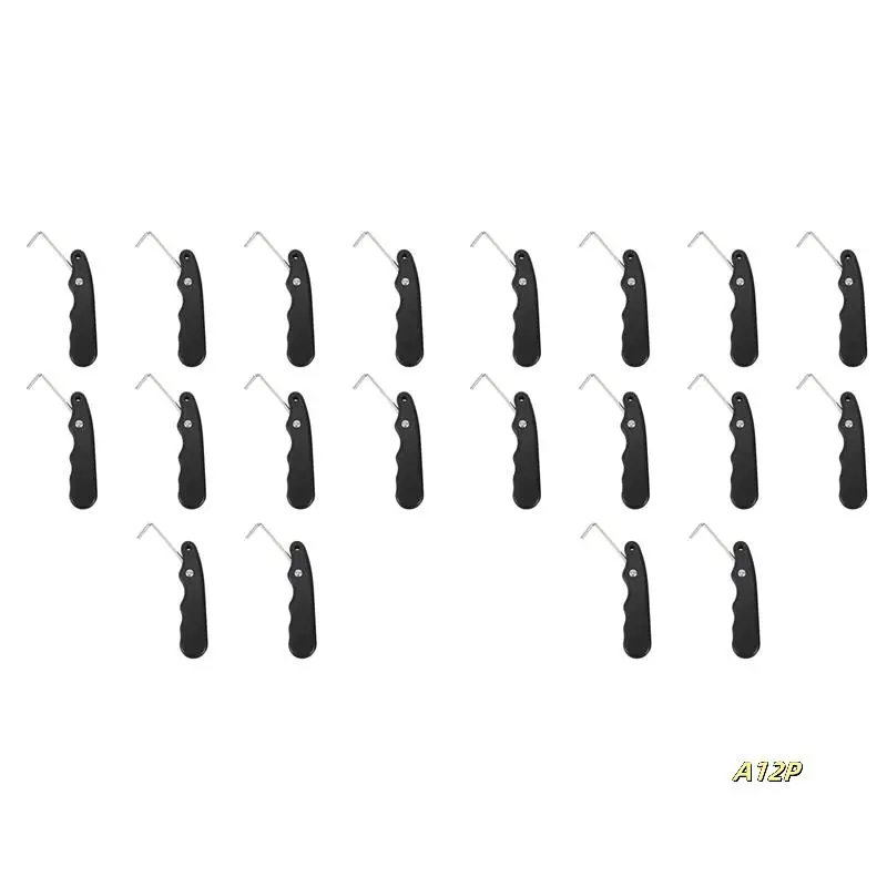 

20X Universal Practical For Figure Roller With Extended Hook Durable Ice Hockey Puller Handle Skate Lace Tightener