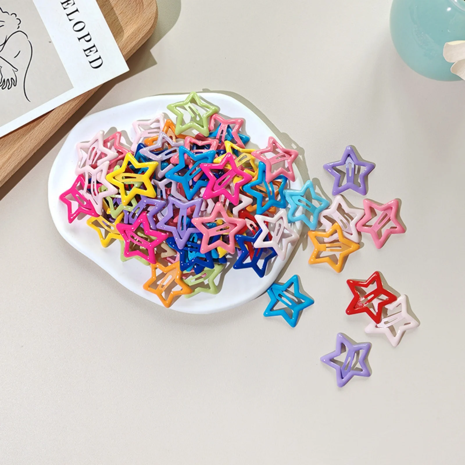 20, красочные заколки для волос BB со звездами для девочек, детские милые украшения для волос, заколки, заколки, головные уборы, детские аксессуары для волос