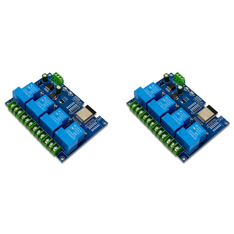 

【СОВЕРШЕННО НОВЫЙ】2X 4-канальный релейный модуль 30A DC7-28/5V WIFI Bluetooth релейный модуль ESP32-WROOM макетная плата