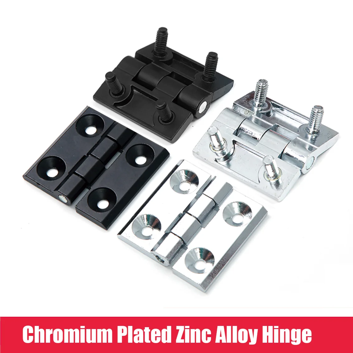 1Pcs 4060 Chromium Plated Zinc/Aluminum Alloy Hinge Distribution Box Profile Door Hinge Connector For Aluminum Profile Extrusion