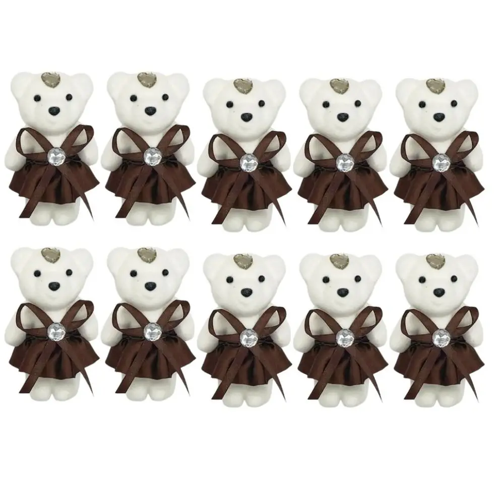 10pcs/set Foam Bear Bear Plush Foam Toys Plush Animal Plush Doll Mini Bear Flower Bouquet 12cm Cartoon Cartoon Bouquet Doll