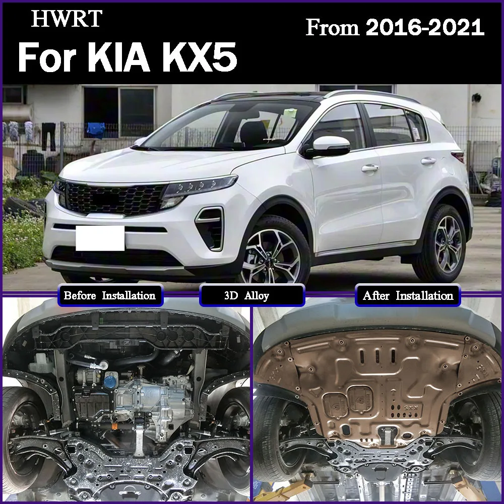 

For KIA KX5 2016-2021 2.0L 1.6L Higher Quality Black Under Engine Guard Mudguard Board Splash Shield Mud Fender Plate Panel