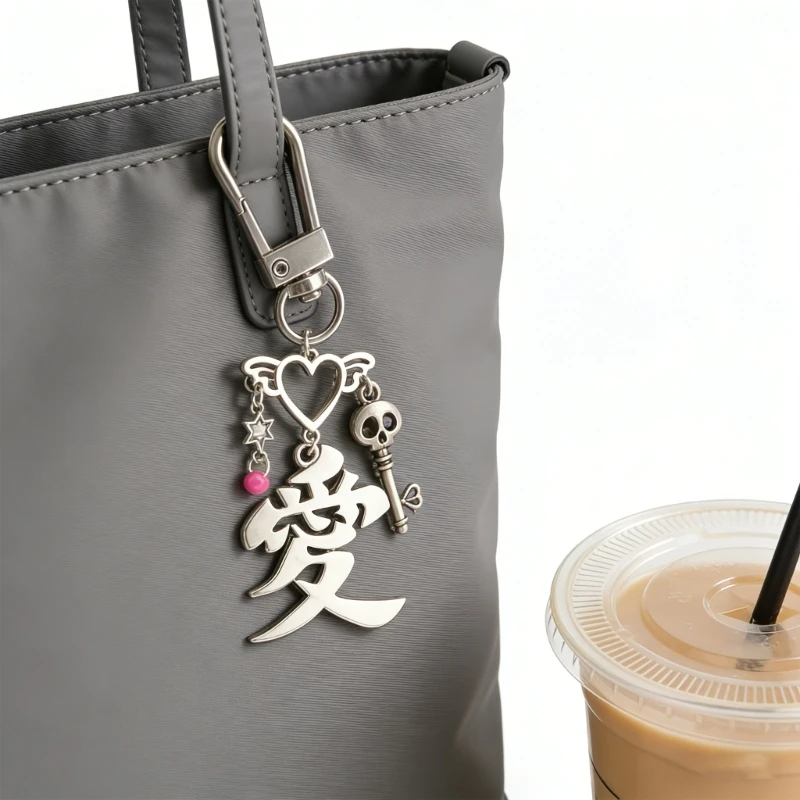  Metal Keychain Featuring Skull Heart Design For Secure Use Gift Daily Item Backpack Ornament Fashion Expression