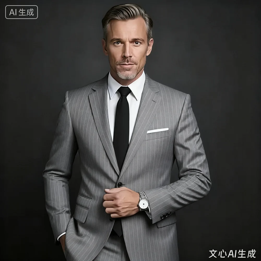 

Men's 2-Piece Suit Set Slim Fit Double Breasted Lapel Formal Grey Blue Marine High Quality Jacket And Trousers Ensemble