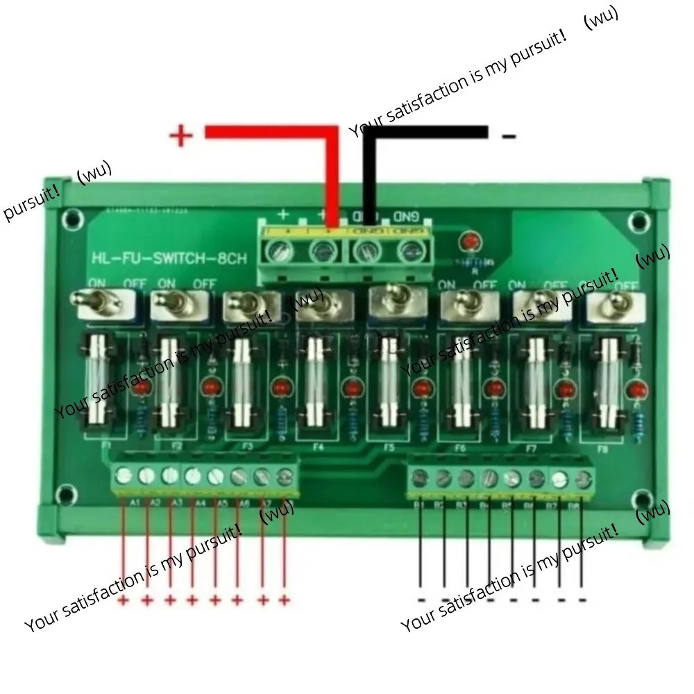 1 To 16 Channel DC Power Distribution Board With Switch ON/OFF Breaking Fuse Terminal Block For Power Supply CCTV LED Wiring