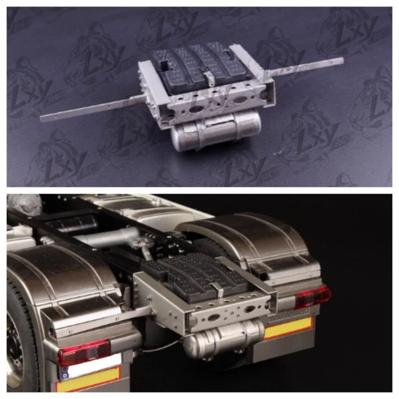 

Металлический аккумуляторный ящик, хвостовая стрела для радиоуправляемого грузовика Tamiya 1/14 для Scania BENZ, детали для VOLVO MAN Diy