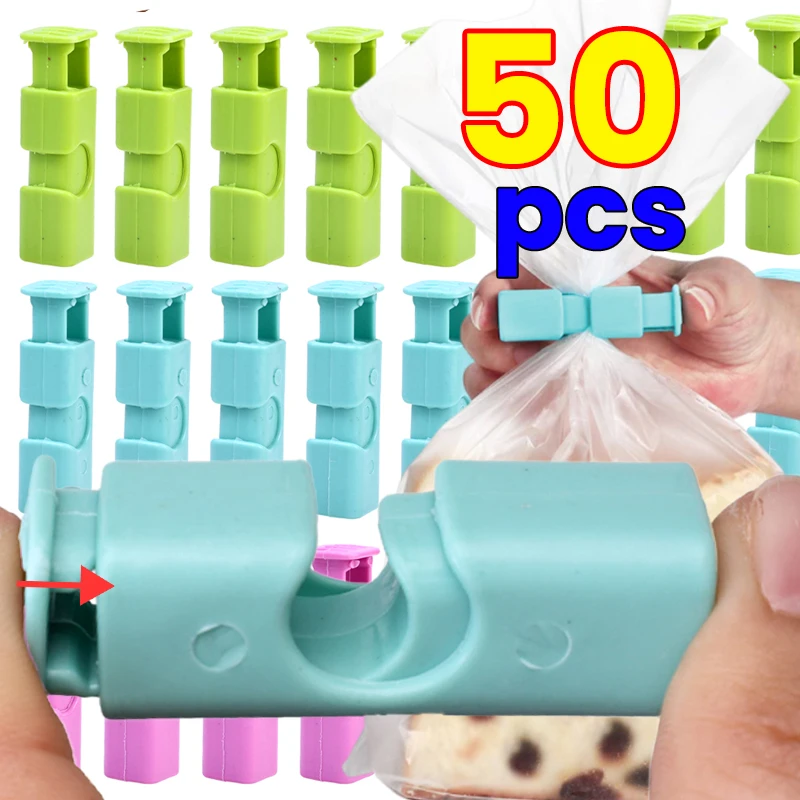 5–50 Stück Lebensmittel-Dichtungsklammern, Brot-Aufbewahrungsbeutel-Clips für Snack-Wrap-Beutel, Federklemme, wiederverwendbare Küchenorganisation, Dichtungsklemme