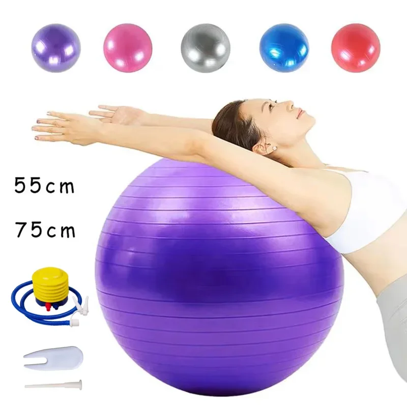 Übungs-Yoga-Ball, Yoga-Balance, Stabilität, Schweizer Ballunterstützung, bis zu 200 Pfund. Geeignet für Büro, Heimarbeit, Fitnessstudio