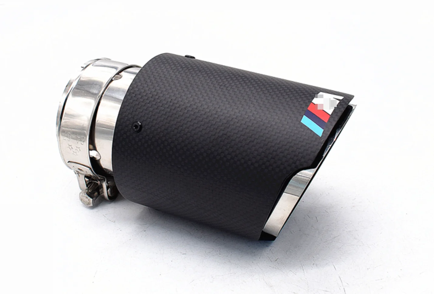 Real carbon fiber black  exhaust pipe fit  for BMW Etc car accessories universal tailpipe one piece