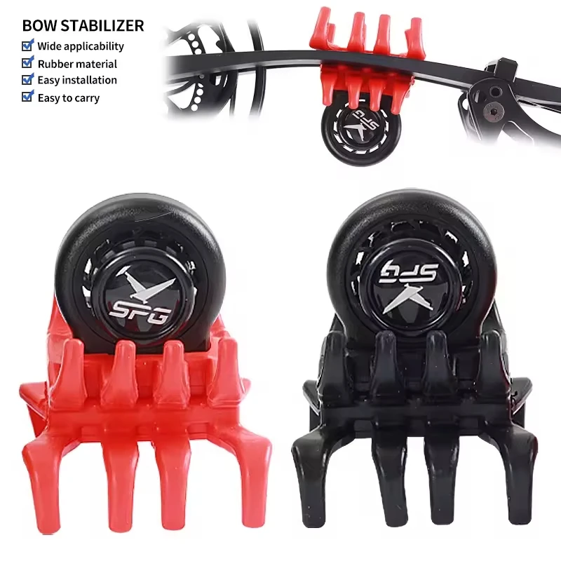 Bow Limb Vibration Damper Rubber Shock Absorber Tool‑Free Install Split‑Limb Stabilizer for Compound Bow